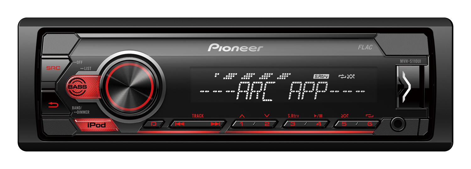 Radio - Pioneer - MVH-S120UB - Sin mecánica de CD - Panel frontal extraíble